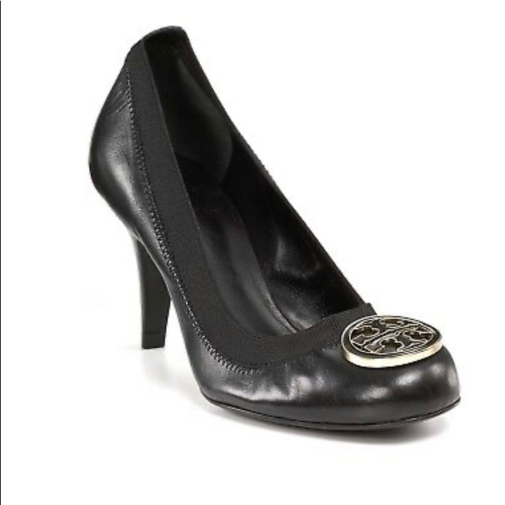Tory Burch Caroline mid-heel Logo pump